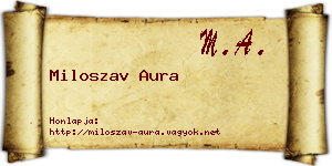 Miloszav Aura névjegykártya